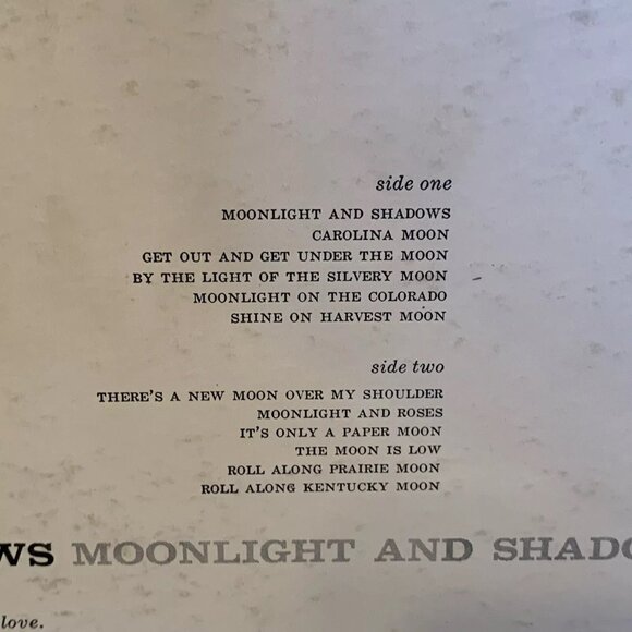 Bonnie Guitar Moonlight And Shadows (Vinyl, 1957) Dot DLP 3069 Good+ LP Record - Picture 5 of 9